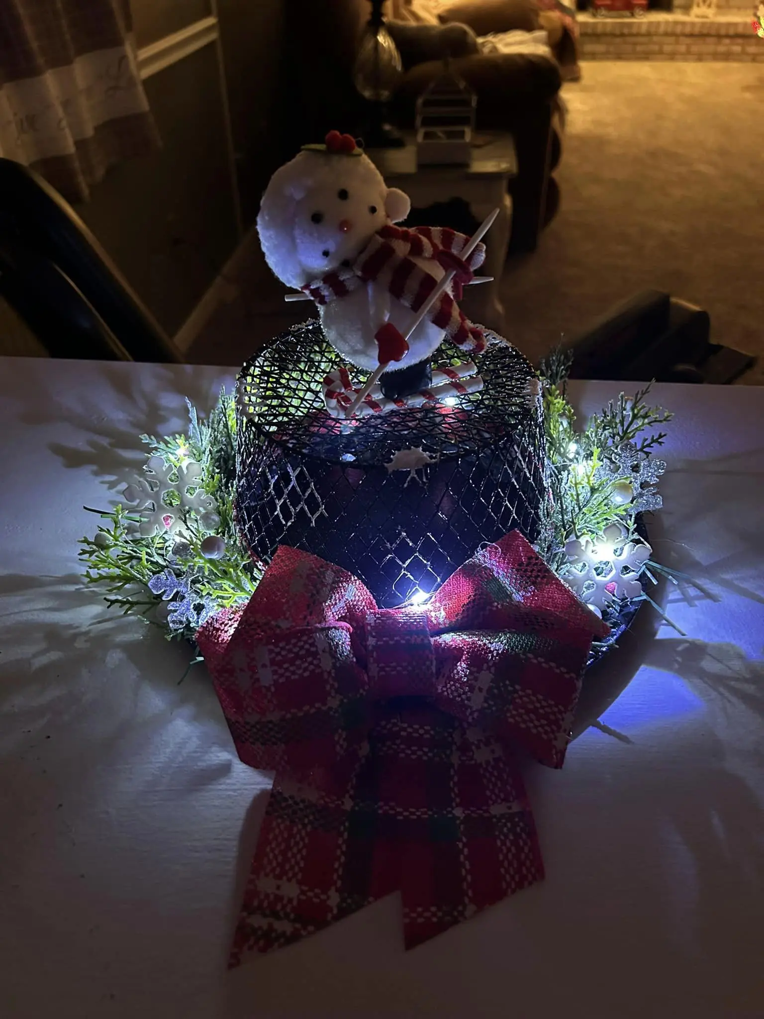 Dollar tree DIY- snowman hat!!! The cutest centerpiece