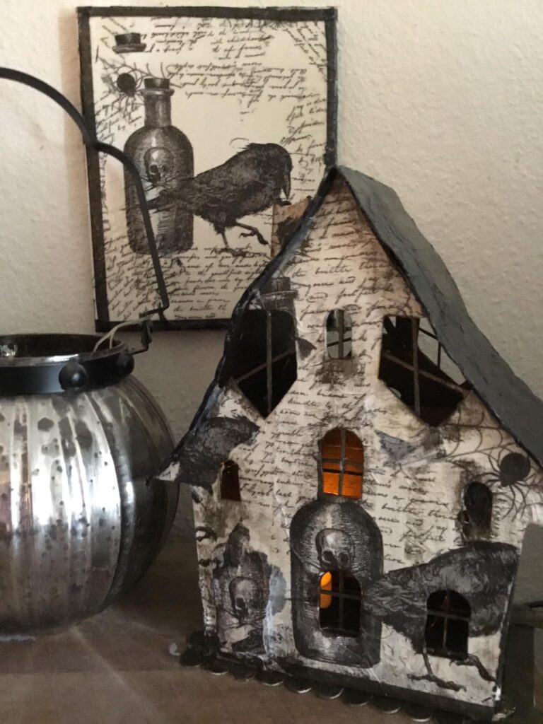 Dollar tree haunted house craft idea