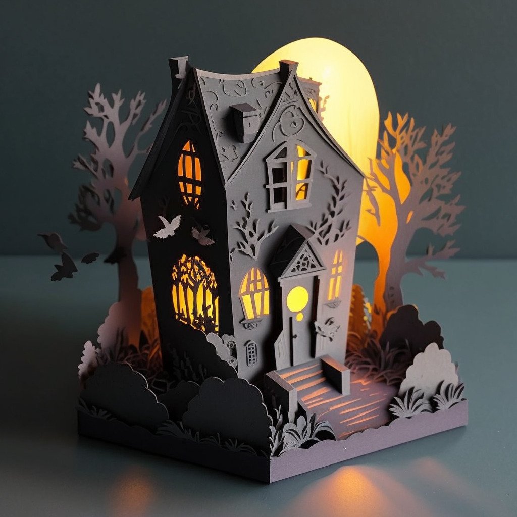 haunted house craft with dollar tree
