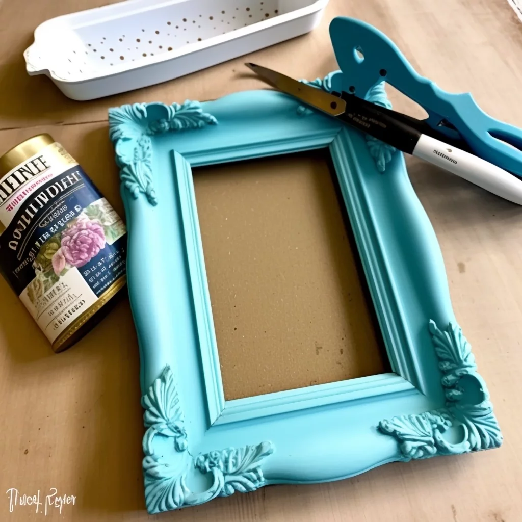 Paint the frame with your desired color using a paintbrush