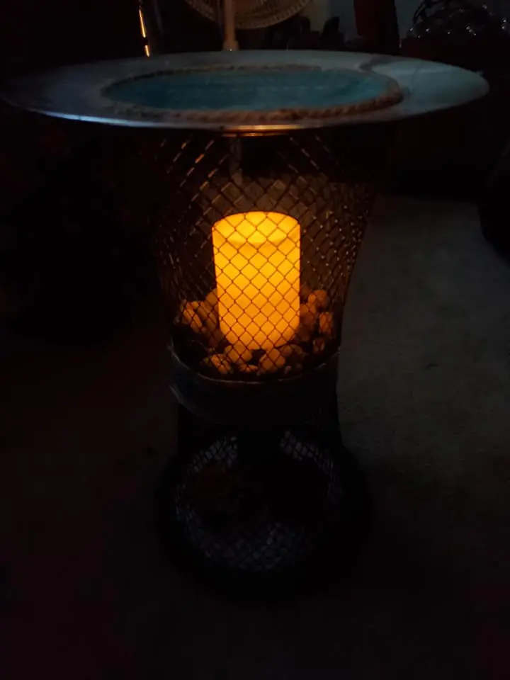 dollar tree wire basket craft candle
