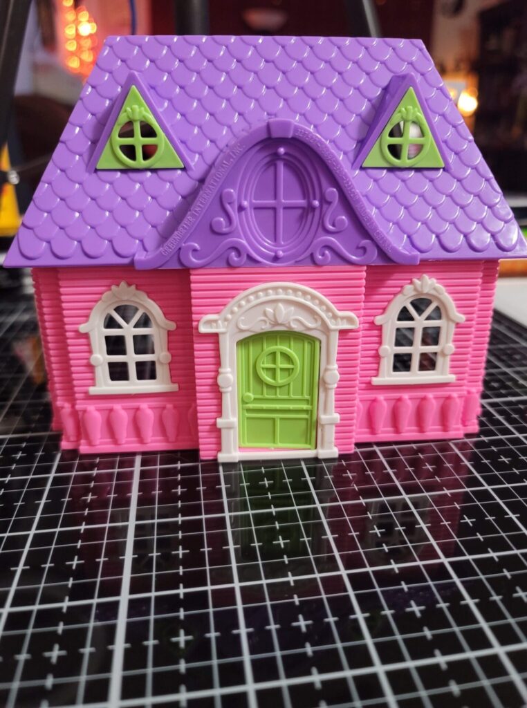 Dollar Tree doll house into haunted house
