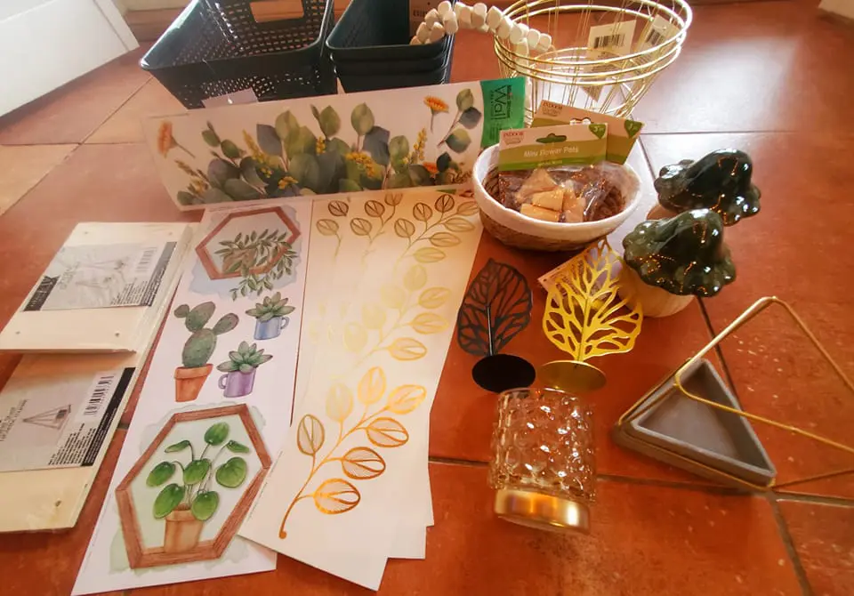 Dollar tree wire basket craft supplies