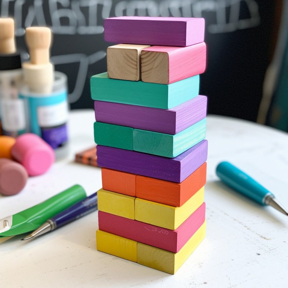 Dollar Tree Jenga Block Crafts Creative DIY Projects Dollar Tree Craft