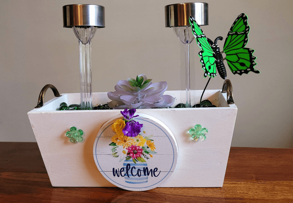 Green butterfly for garden decor