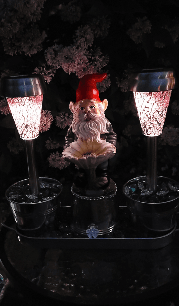 garden diy decor for night with light