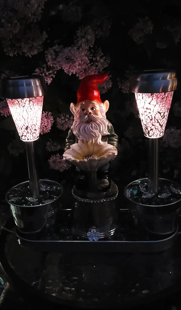 garden diy decor for night with light