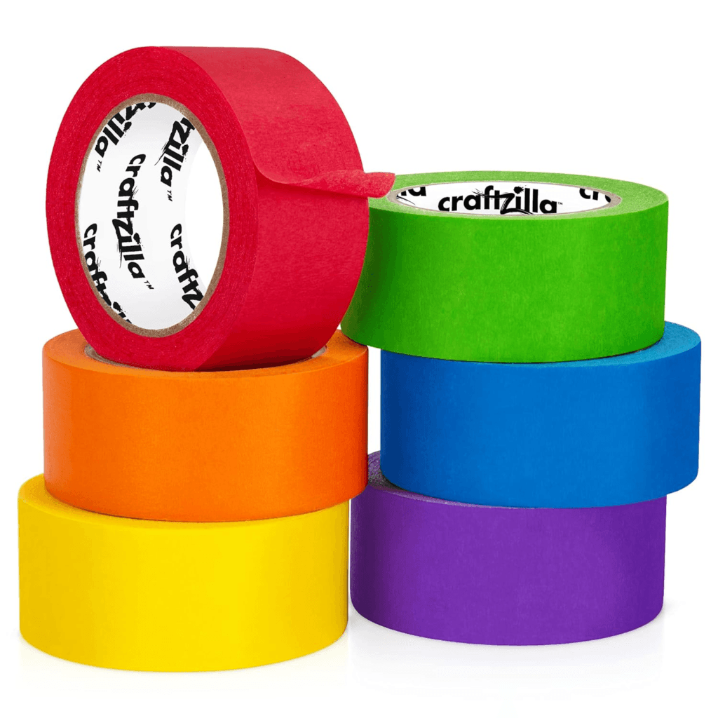 vibrant colored masking tape