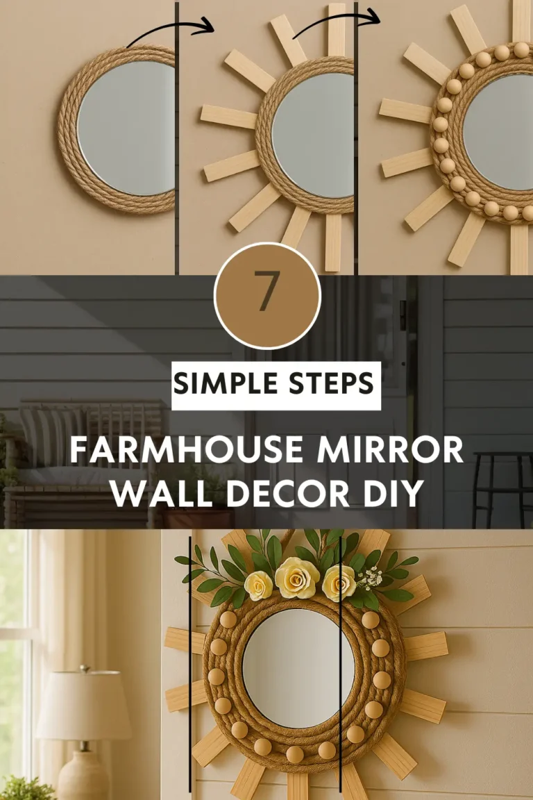 Farmhouse mirror wall decor
