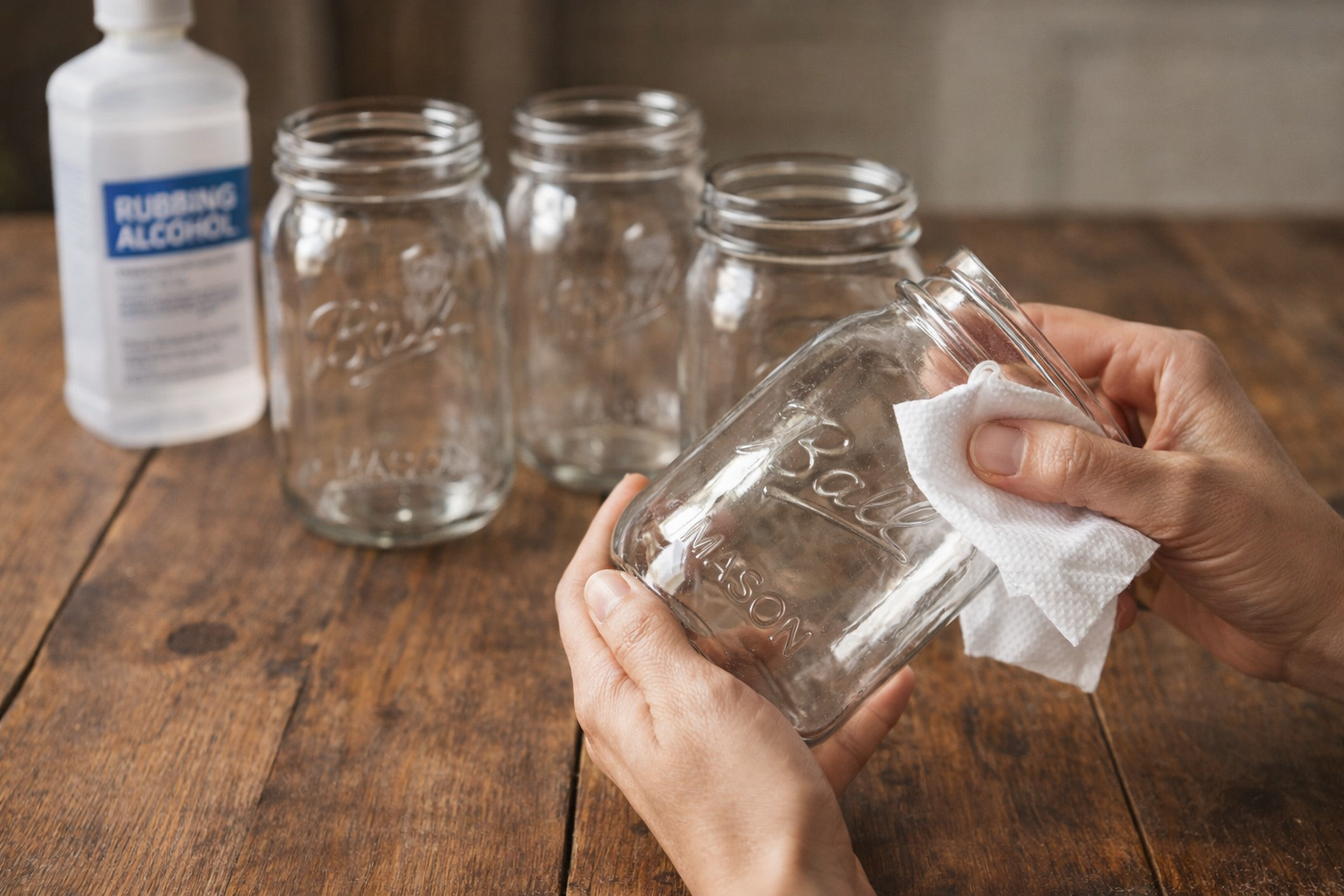 How to prepare mason jar surfaces - DIY Football Game Day Mason Jar Decor DIY tutorial