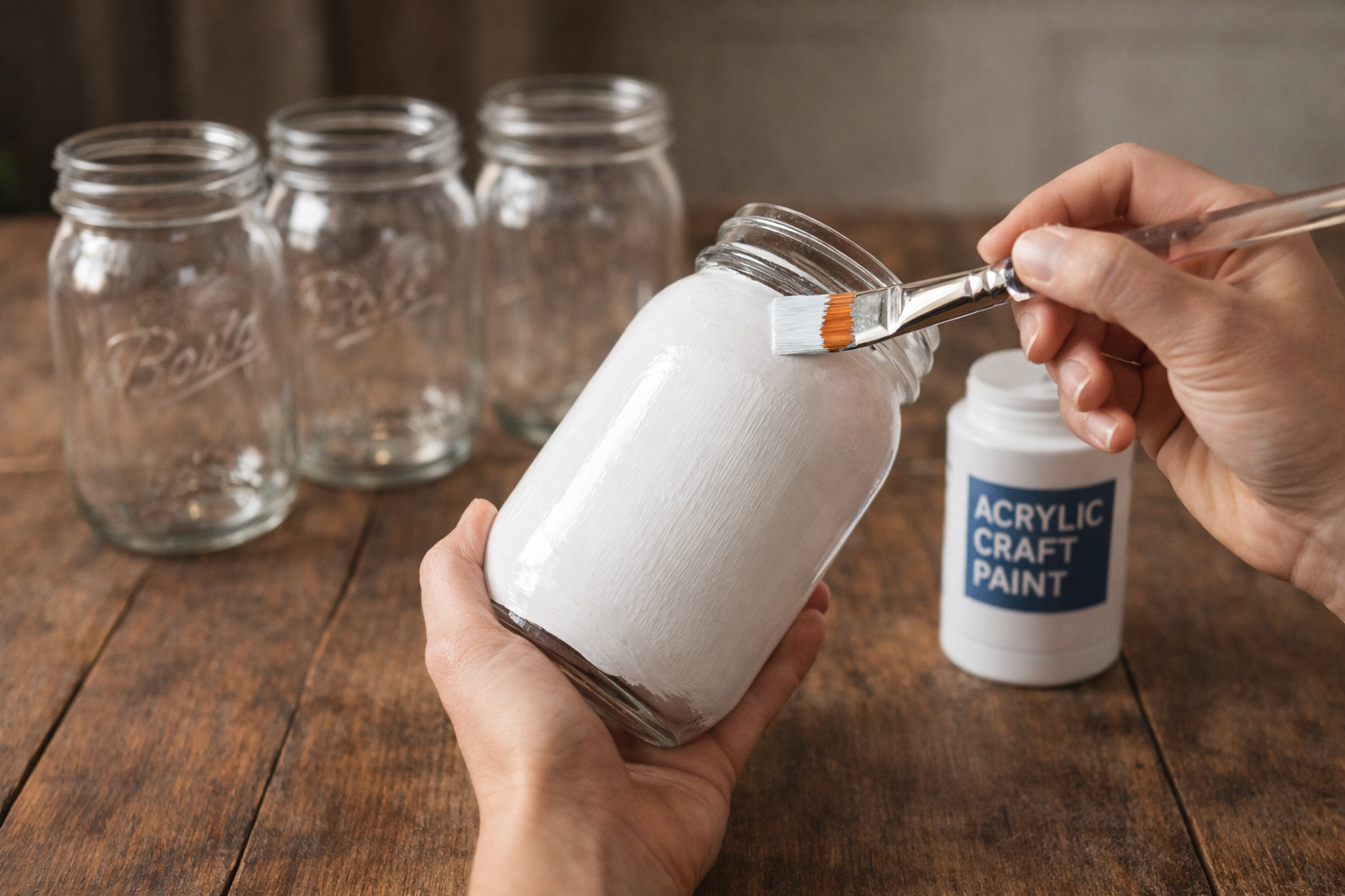 How to apply referee jar base coat - DIY Football Game Day Mason Jar Decor DIY tutorial