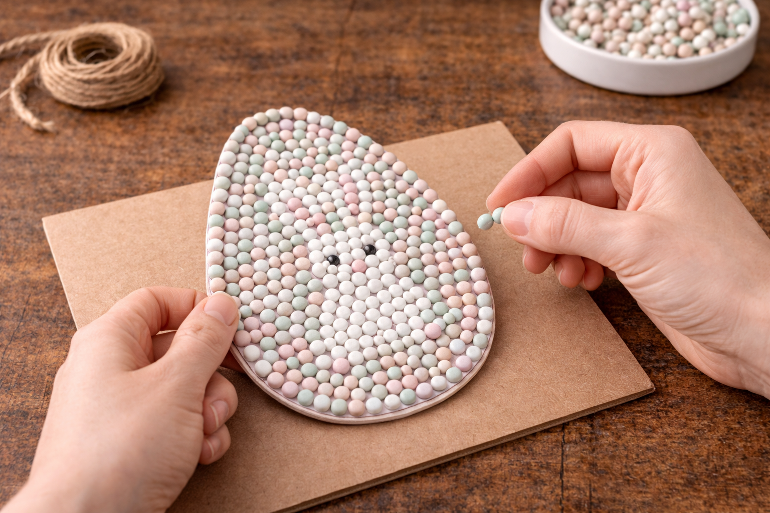 How to fill the inside - Dollar Tree Easter Bead Craft – Simple Egg Decor DIY DIY tutorial
