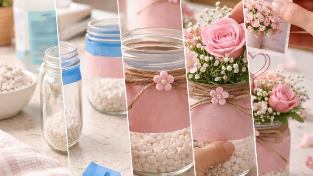DIY Mother’s Day Floral Photo Jars