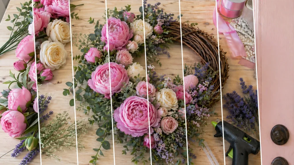 Easy DIY Mother’s Day Wreath with Pink Peonies