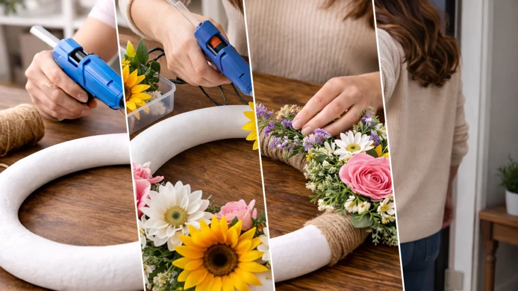 Spring Blossom Wreath Craft with Dollar Tree