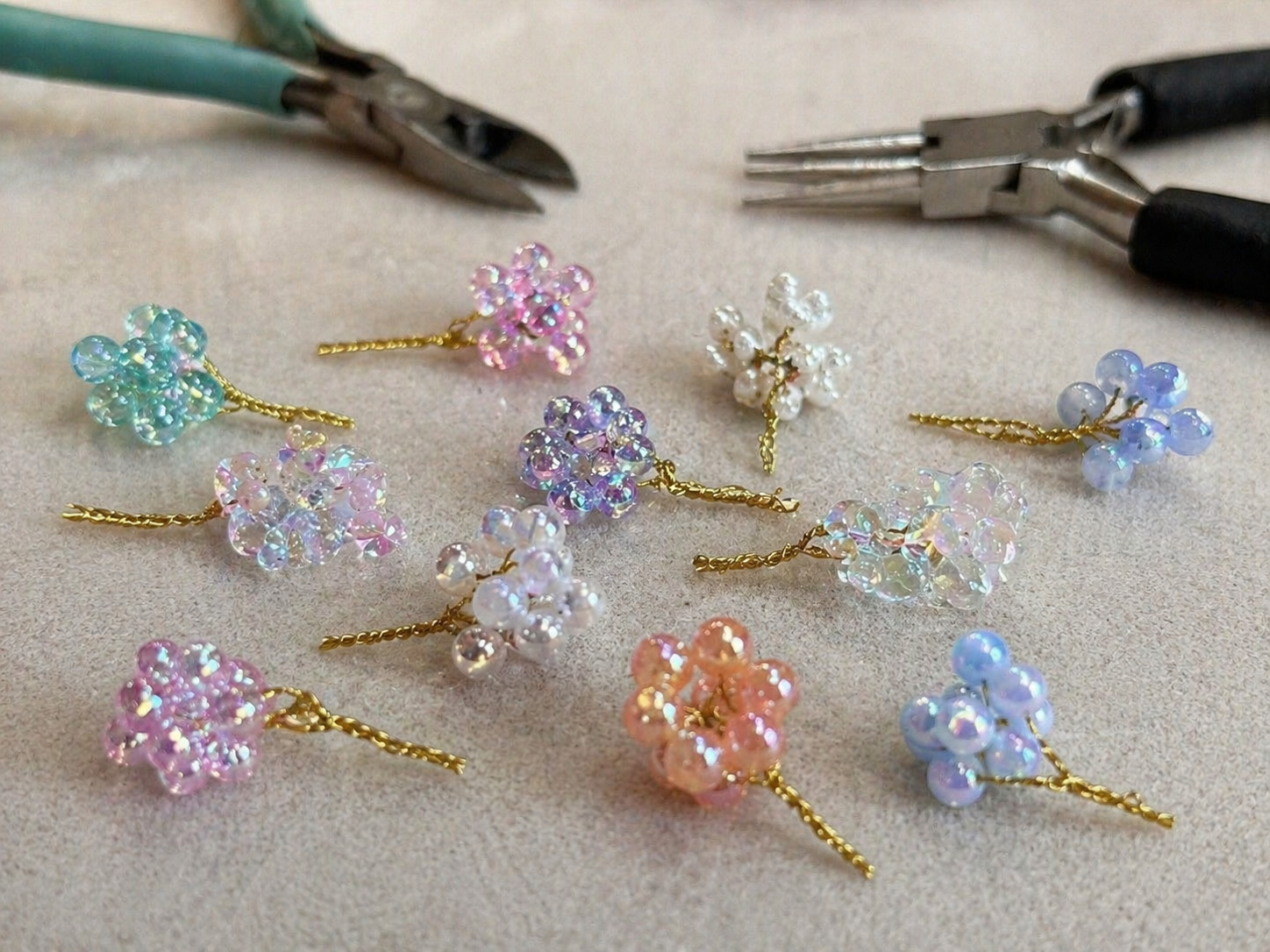 How to create beaded wire clusters - Mermaid's Dream Beaded Wire Tree DIY tutorial