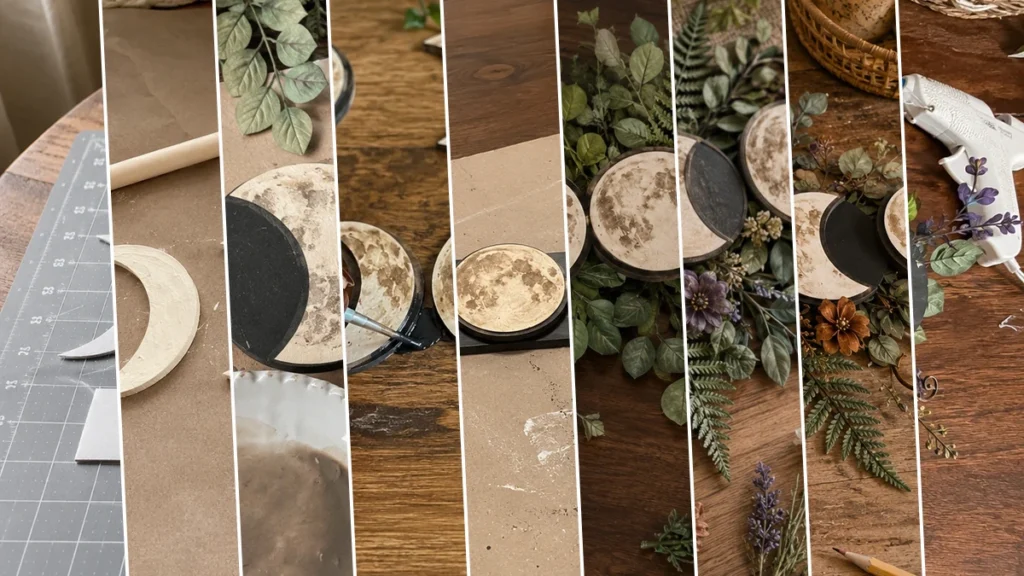 Boho Celestial Moon Phase Wall Art (Dollar Tree DIY)