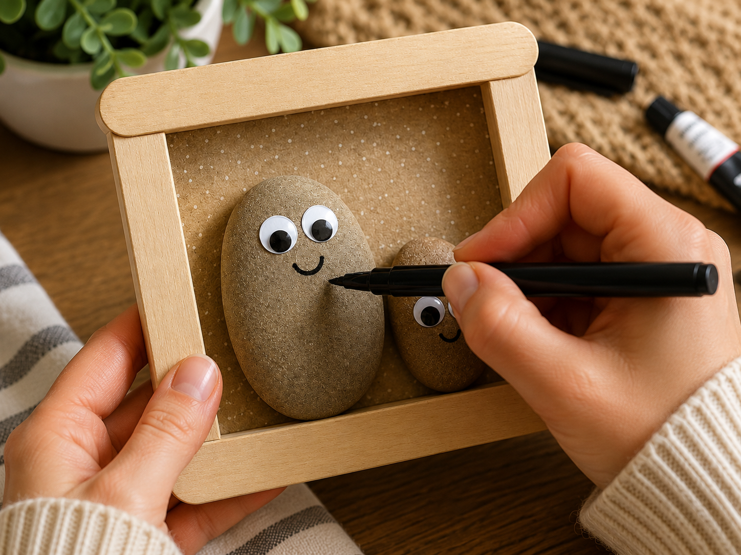 How to add googly eyes & faces - Dad, You Rock! Father's Day Frame DIY DIY tutorial