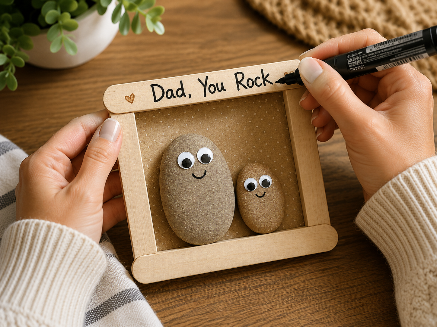 How to write father's day messages - Dad, You Rock! Father's Day Frame DIY DIY tutorial