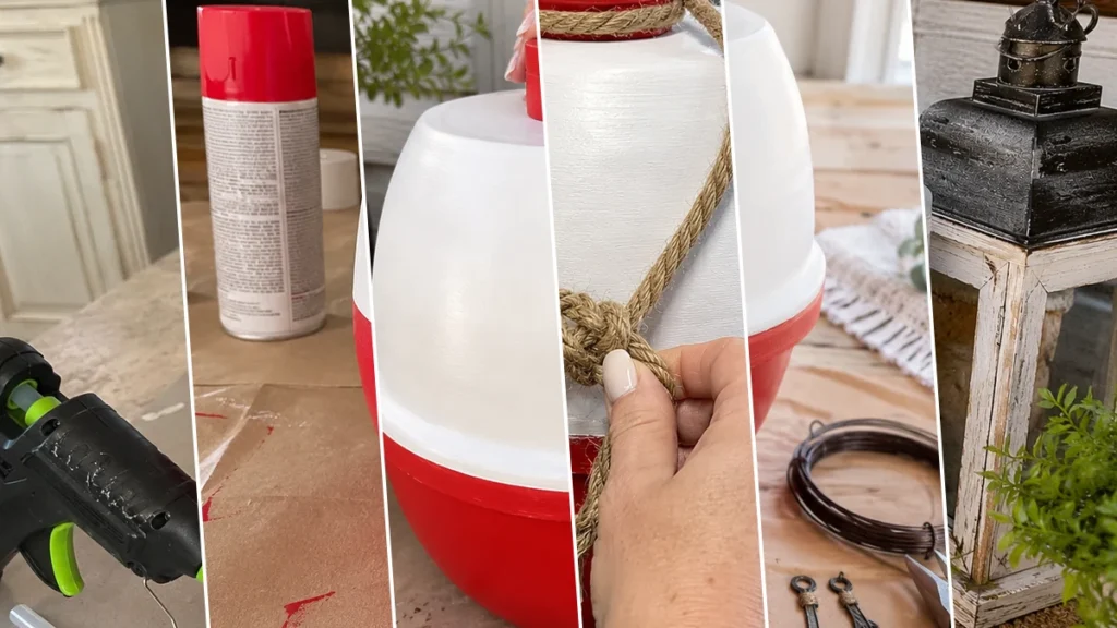 DIY Rustic Fishing Bobber Porch Decor