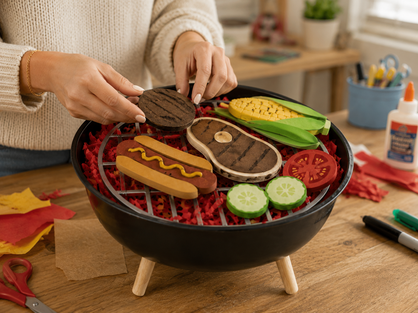 How to arrange food on grill - Dollar Tree BBQ Grill Gift Box for Dad: A Sizzling Father's Day Keepsake! DIY tutorial