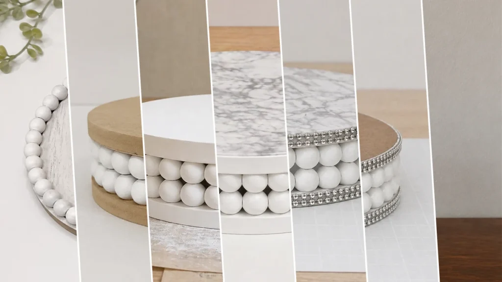 Dollar Tree Glam Marble Pedestal Tray