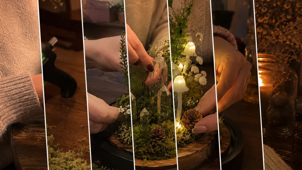 Enchanted Forest Crystal Cloche: A Dollar Tree DIY