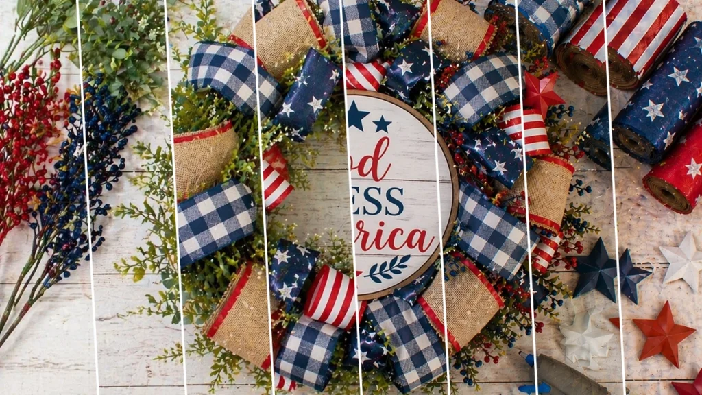 God Bless America Rustic Wreath