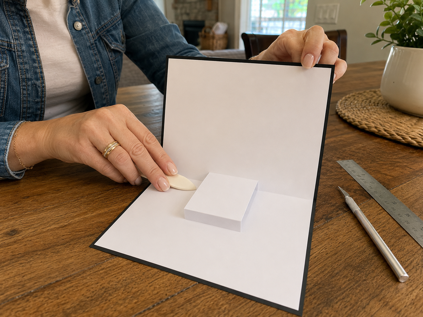 How to create the pop-up platform - Graduation Card Craft: Pop-Up Cap DIY DIY tutorial