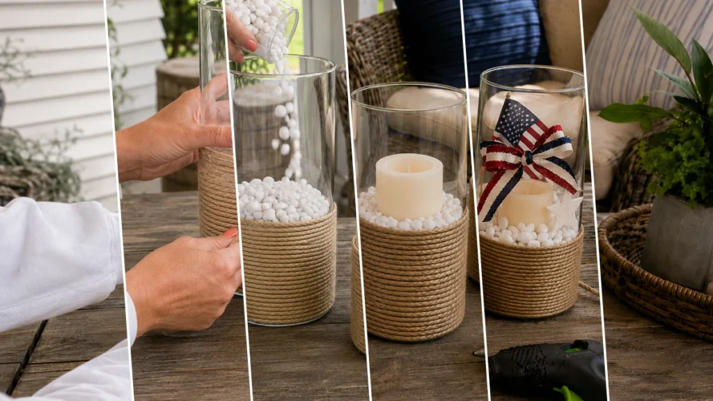 Memorial Day Craft: Patriotic Rope Lantern Trio