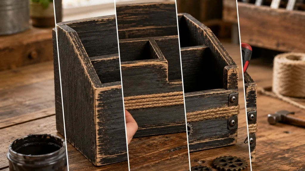 Rustic Dad’s Desk Organizer: Father’s Day Gift