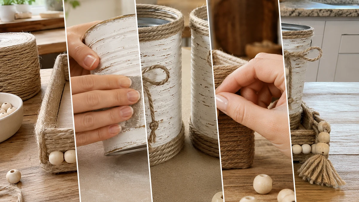 Rustic Farmhouse Kitchen Organizer Caddy (Dollar Tree DIY)