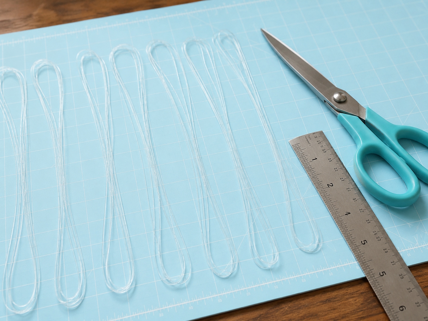 How to cut and prepare strands - Cheerful Upcycled Bottle Cap Wind Chime DIY tutorial