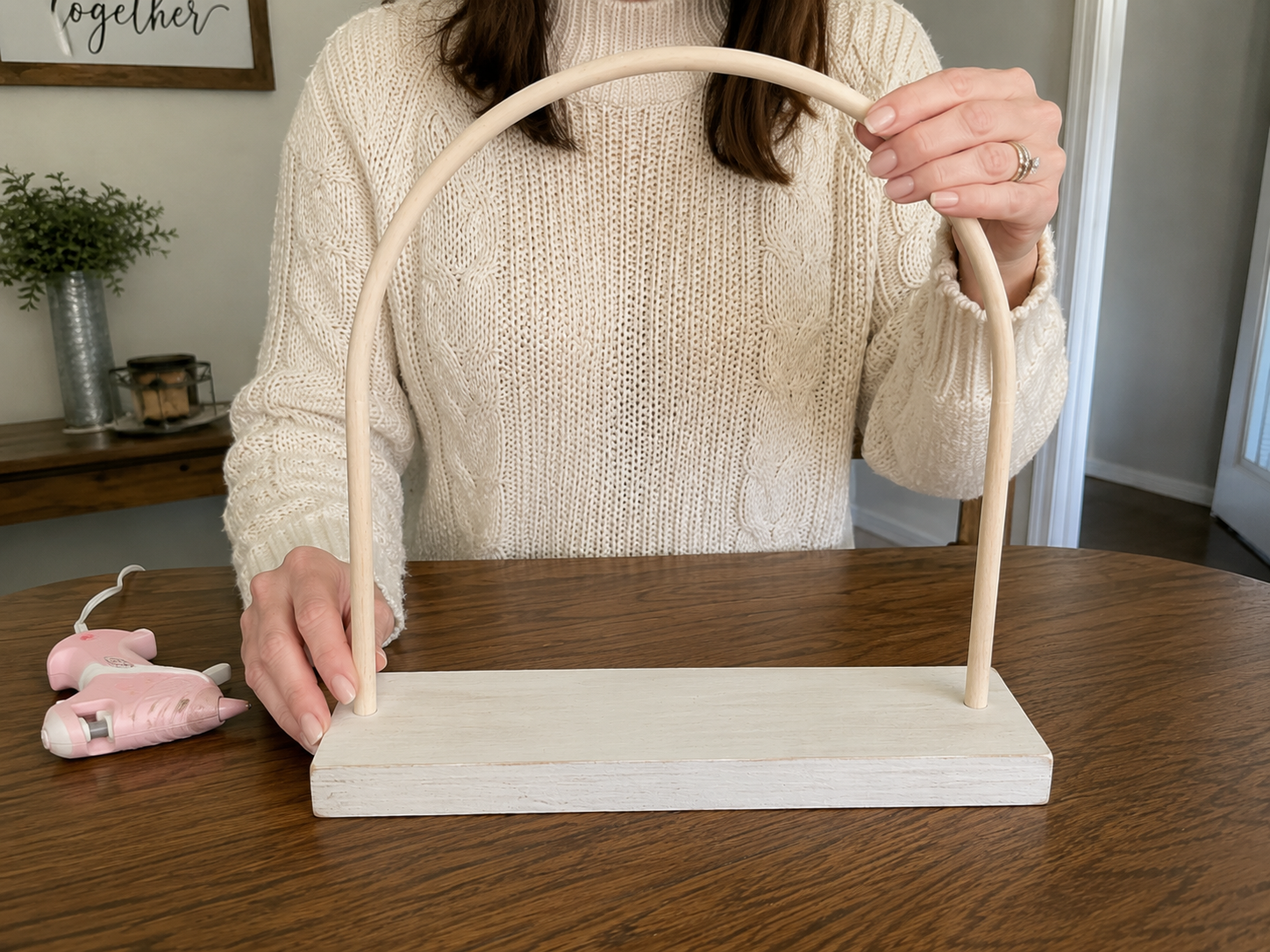 How to assemble dowels & arch - Dollar Tree Pastel Lantern Arch Party Centerpiece DIY tutorial