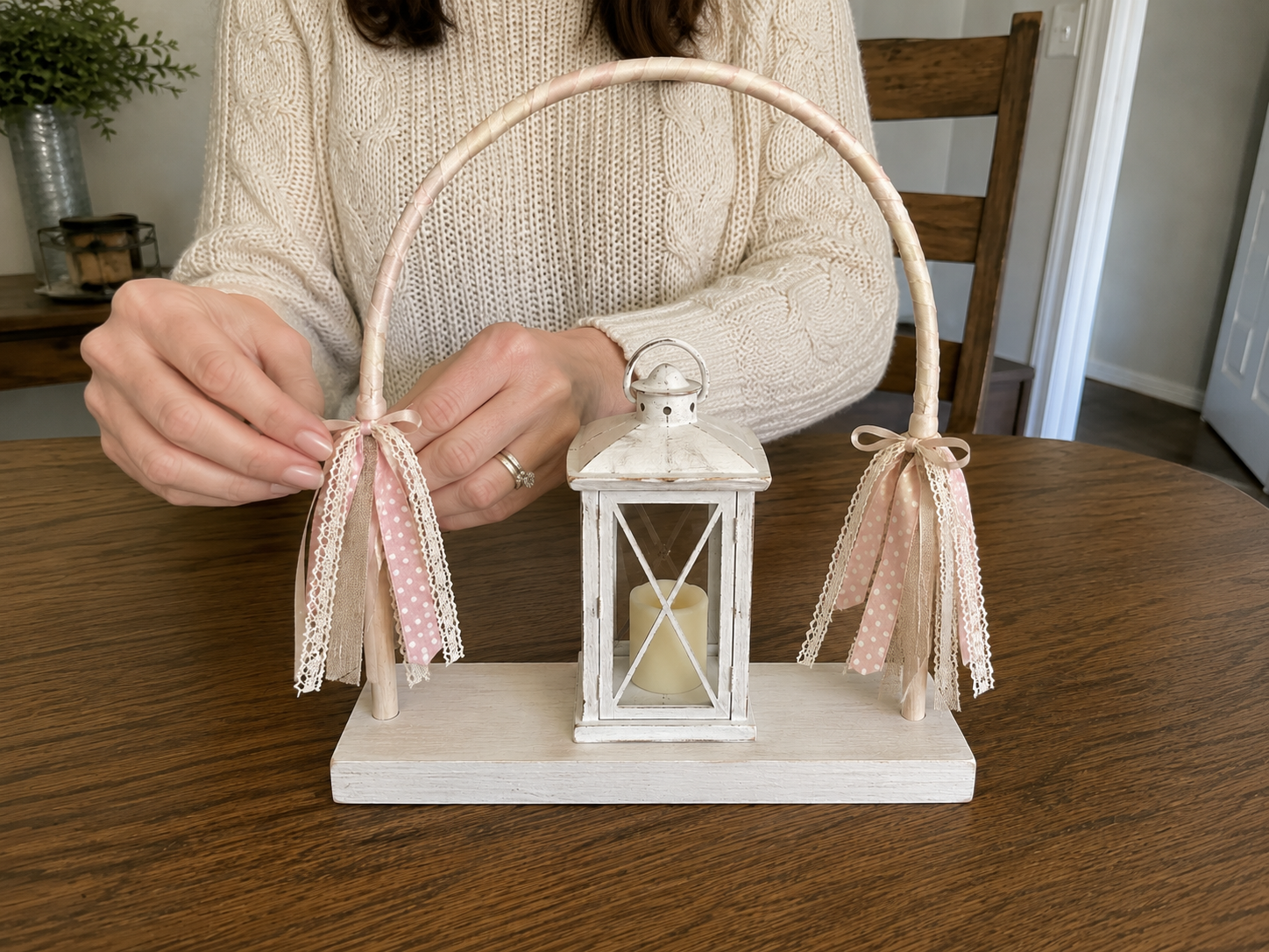 How to craft ribbon tassel bundles - Dollar Tree Pastel Lantern Arch Party Centerpiece DIY tutorial