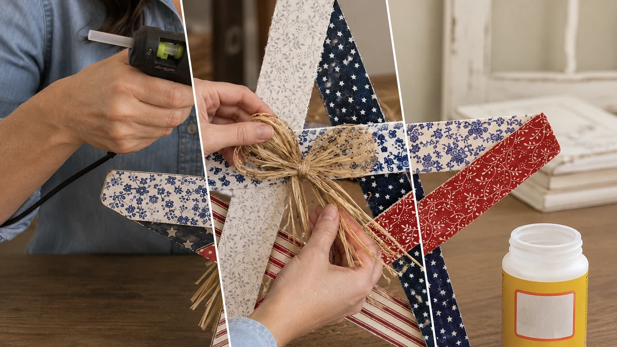 Rustic Dollar Tree Patriotic Wooden Star