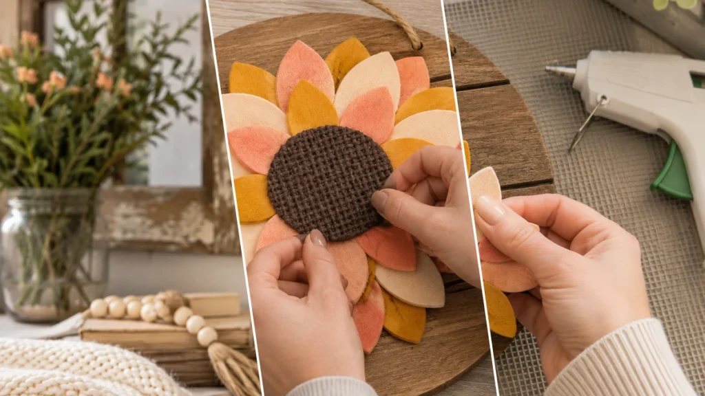 Rustic Farmhouse Sunflower Door Hanger (Dollar Tree DIY)