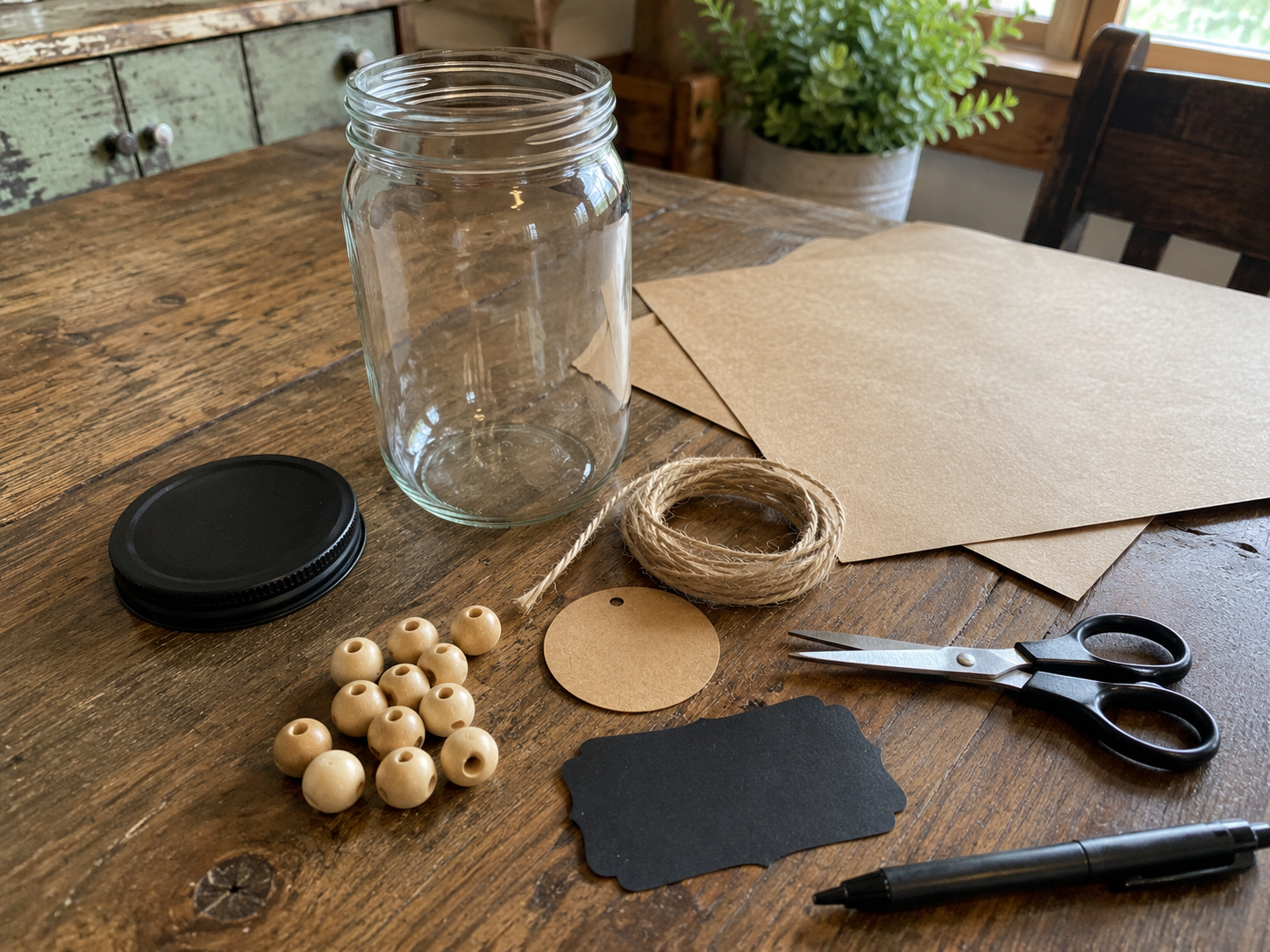 How to gather your craft essentials - Rustic Father’s Day Memory Jar: A Handmade Gift for Dad DIY tutorial