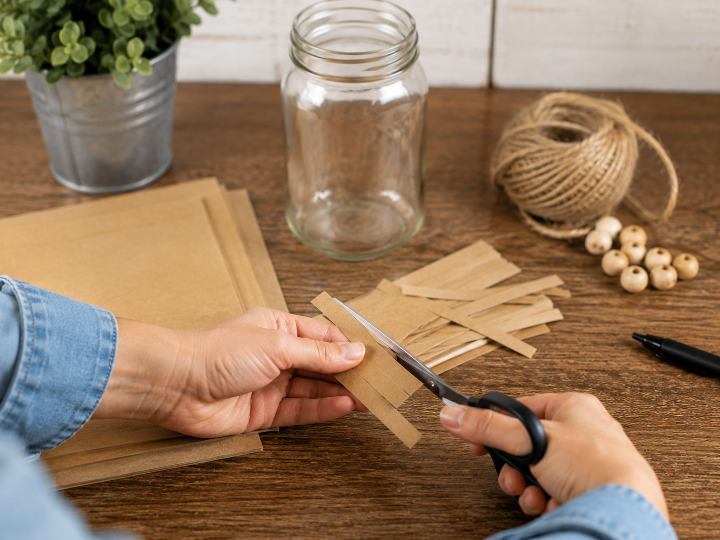 How to prepare paper for notes - Rustic Father’s Day Memory Jar: A Handmade Gift for Dad DIY tutorial