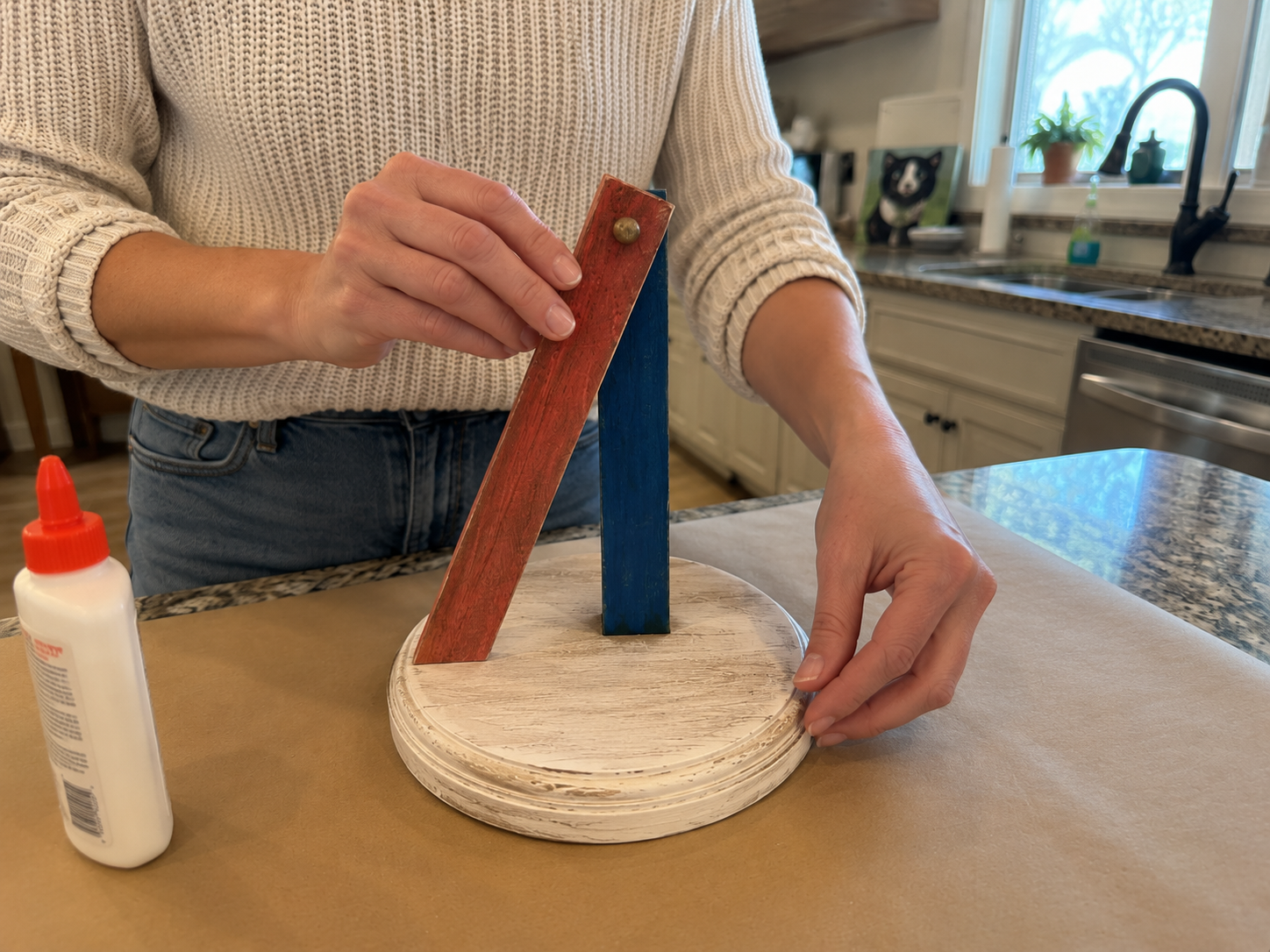 How to form the angled '4' - Rustic Freedom Flag Stand: DIY 4th of July Decor DIY tutorial