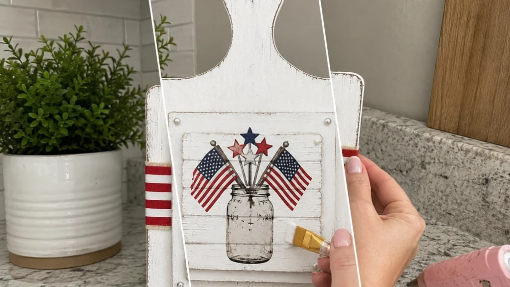 Rustic Patriotic Cutting Board