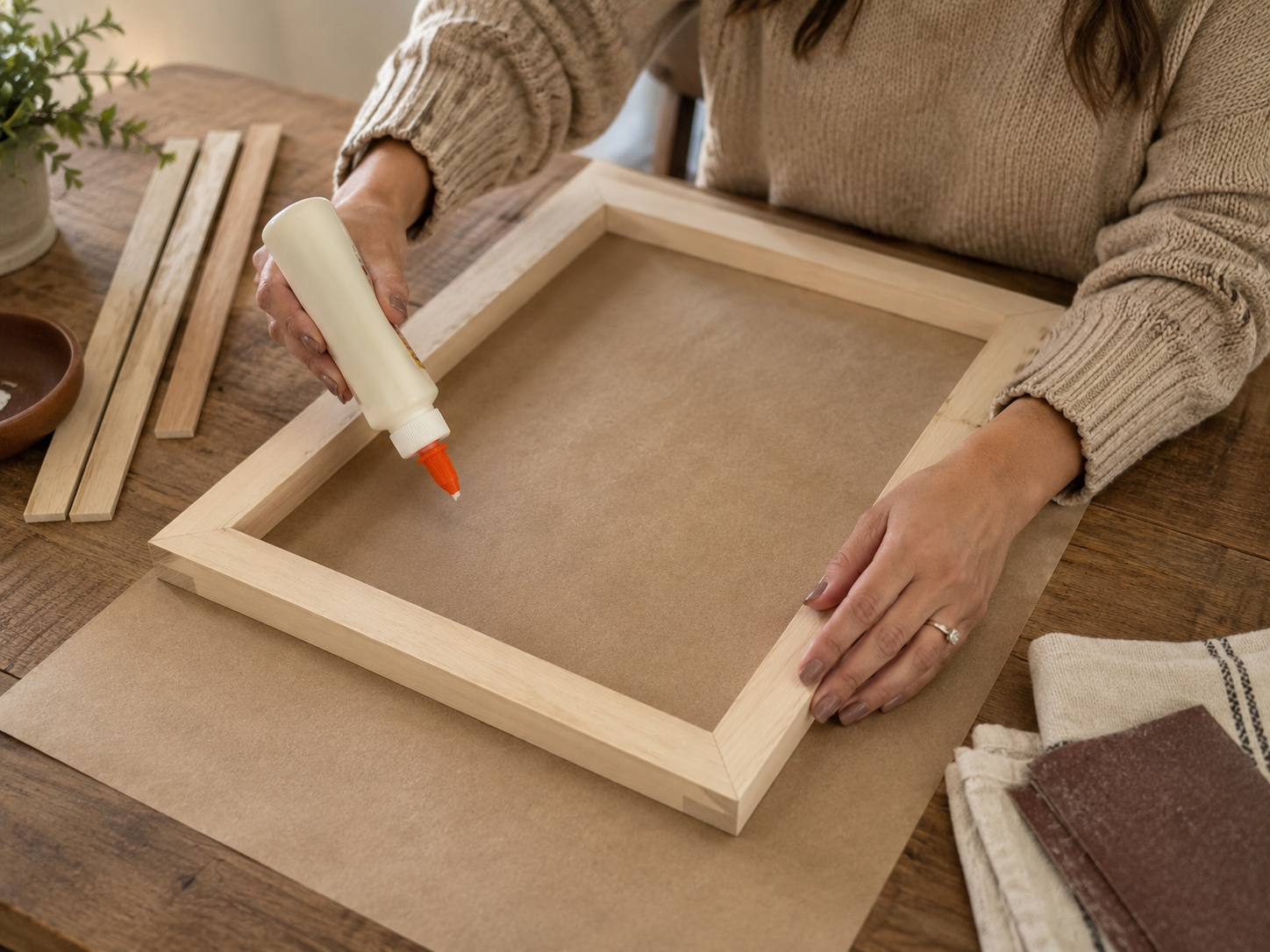 How to build & prep the frame - Rustic Farmhouse Faux Window Frame Wall Decor DIY tutorial