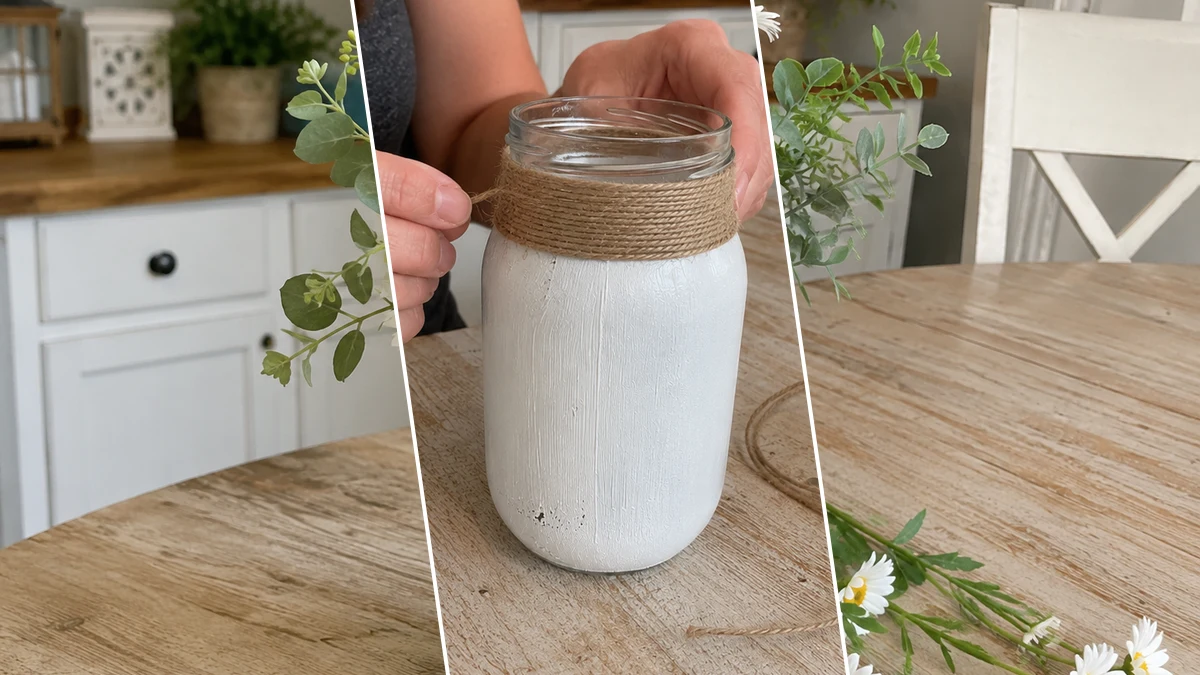 Rustic Summer Lemon Daisy Jar Centerpiece
