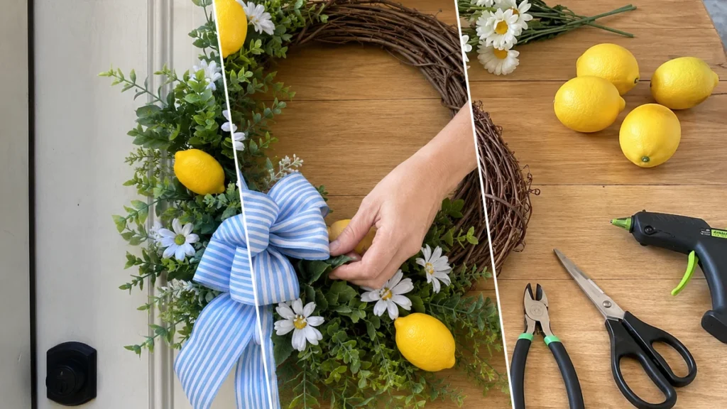 Sunshine & Stripes: Easy Dollar Tree Summer Wreath