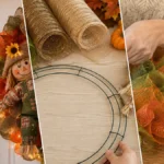 Cozy Lighted Scarecrow Fall & Harvest Wreath