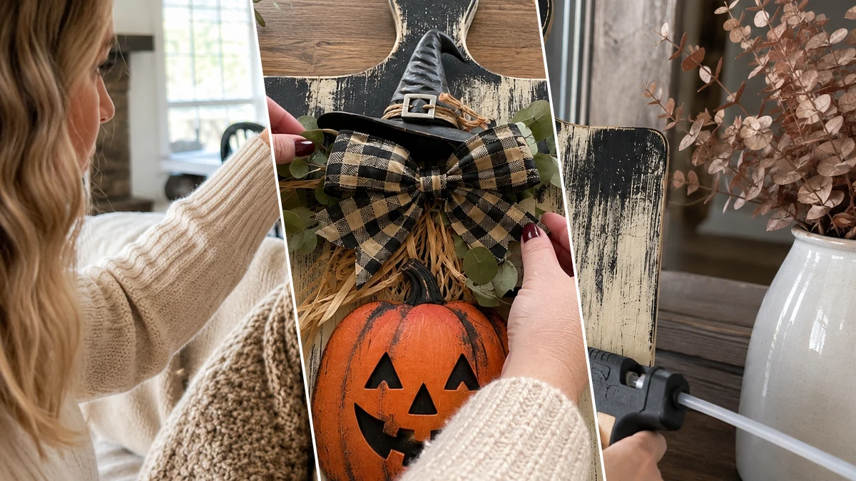 Rustic Halloween Cutting Board Wall Decor