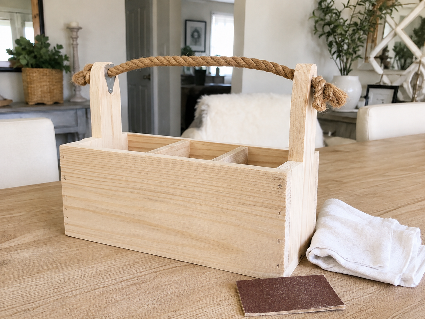 How to prepare wooden caddy - Rustic Summer Lemon Caddy: A Farmhouse Picnic Essential DIY tutorial