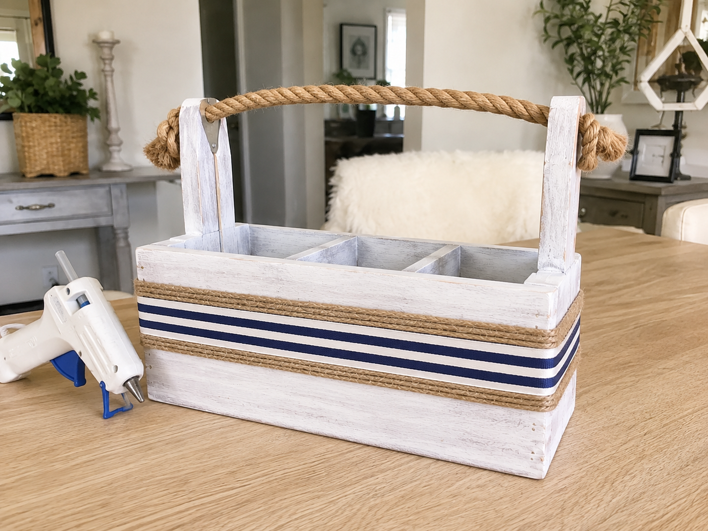 How to wrap caddy decoratively - Rustic Summer Lemon Caddy: A Farmhouse Picnic Essential DIY tutorial