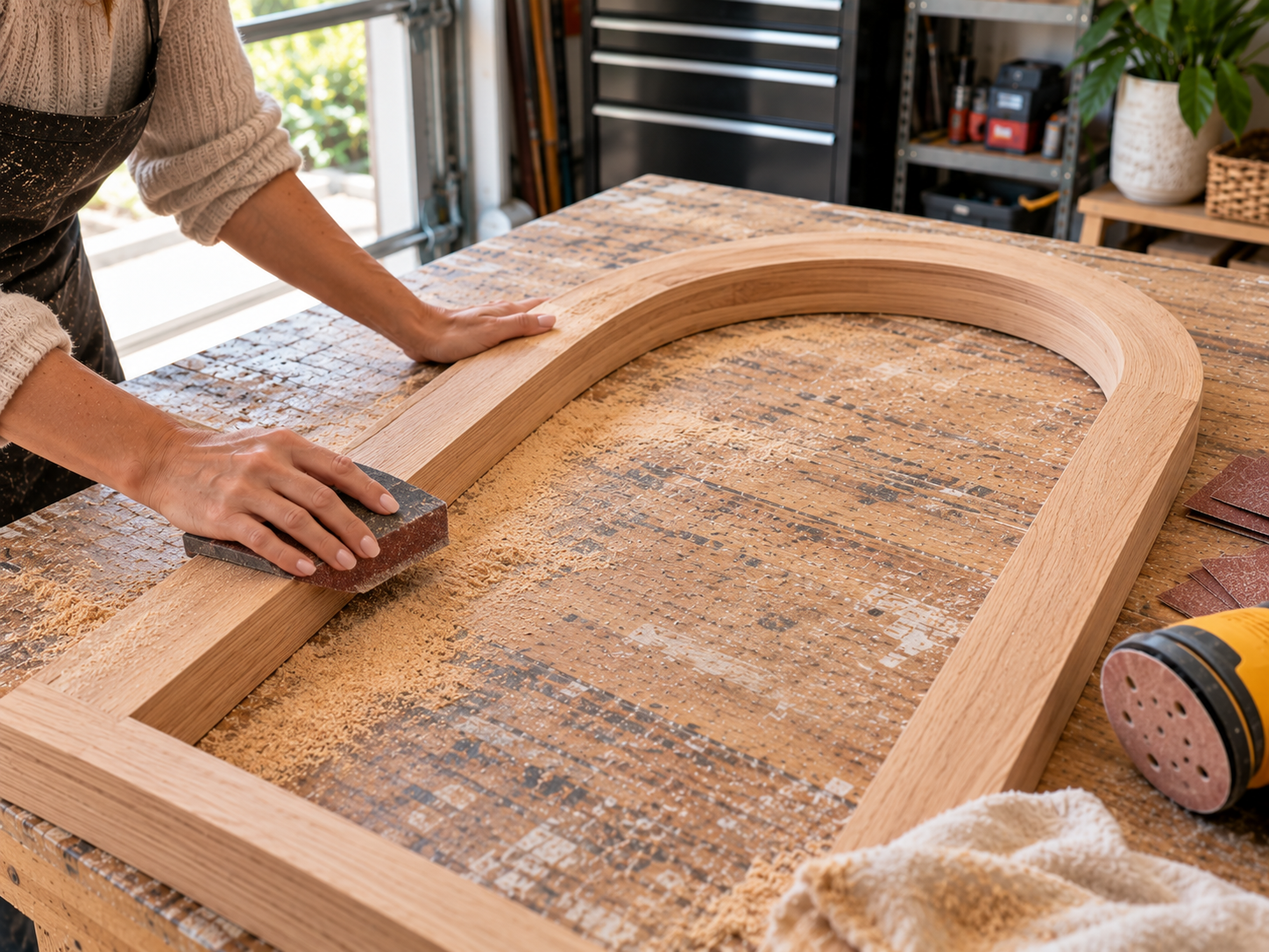 Advanced DIY Arched Oak Frame Floor Mirror Woodworking Project, step 4: Cut and Attach Oak Face Boards & Rabbet