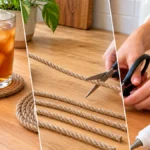 DIY Coiled Jute Rope Coasters for Rustic Farmhouse Decor